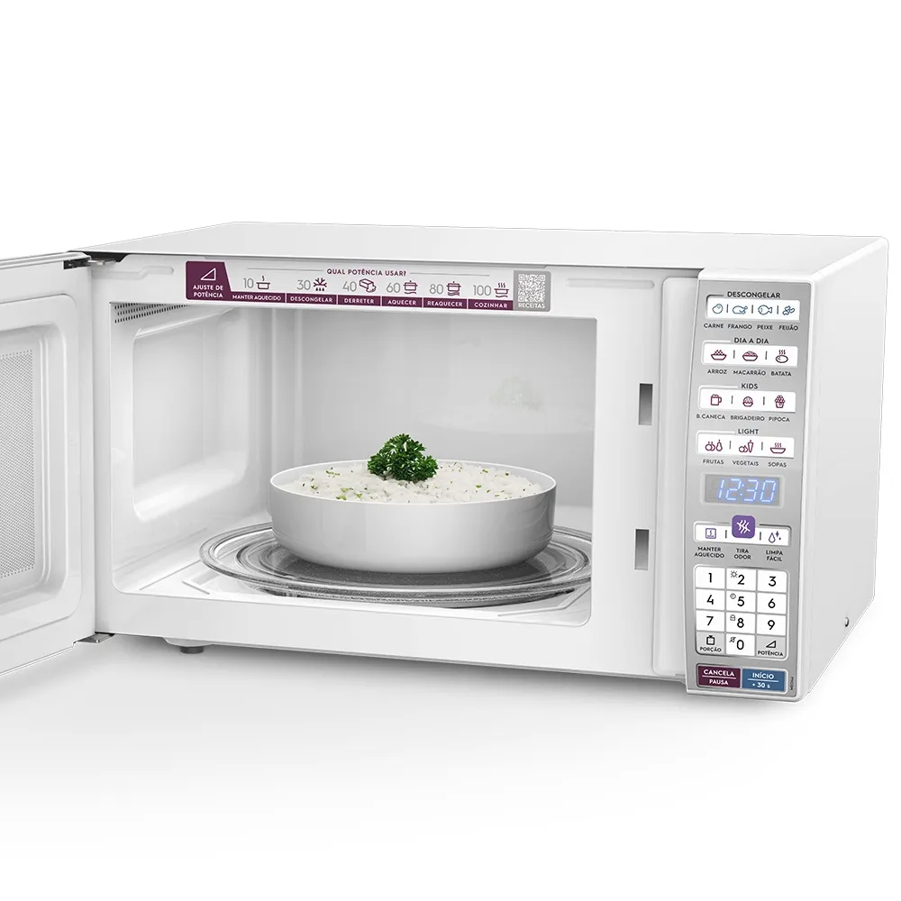 Micro-ondas Electrolux 34L Branco com Função Tira Odor e Manter Aquecido (MEO44)