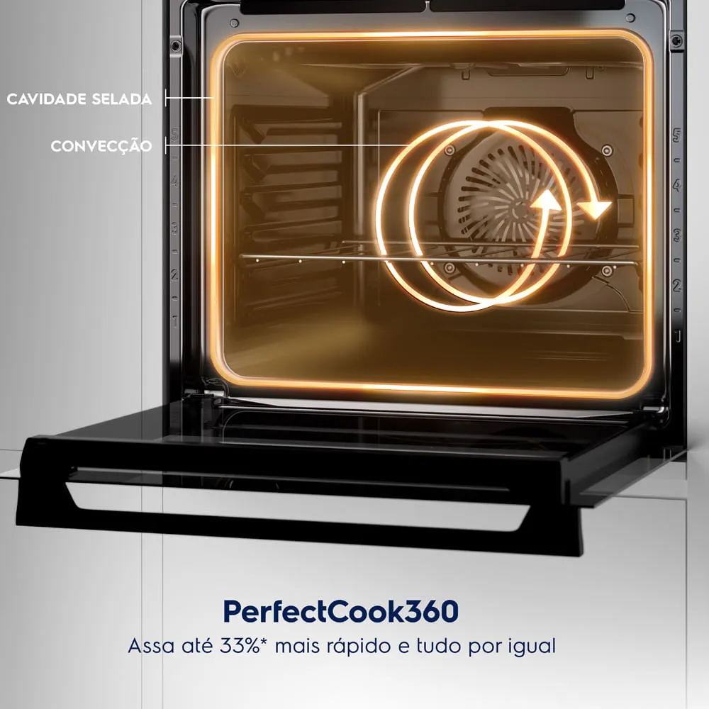 Fogão de Embutir 4 bocas Electrolux Cinza Experience Mesa de Vidro, Grill e PerfectCook360 (FE4EG)