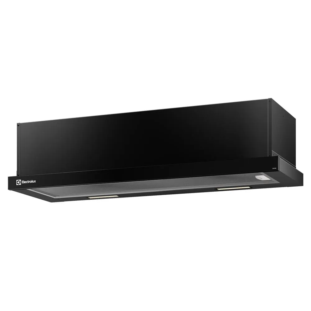 Depurador de Ar Electrolux 90cm Retrátil Preto Efficient com Luz de Led (DE9RB)