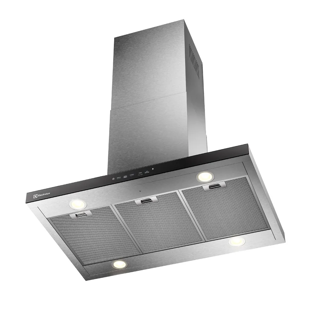 Coifa de Ilha Electrolux 90cm Inox Experience com Inteligência Artificial e Alto Poder Sucção (CE9IF)