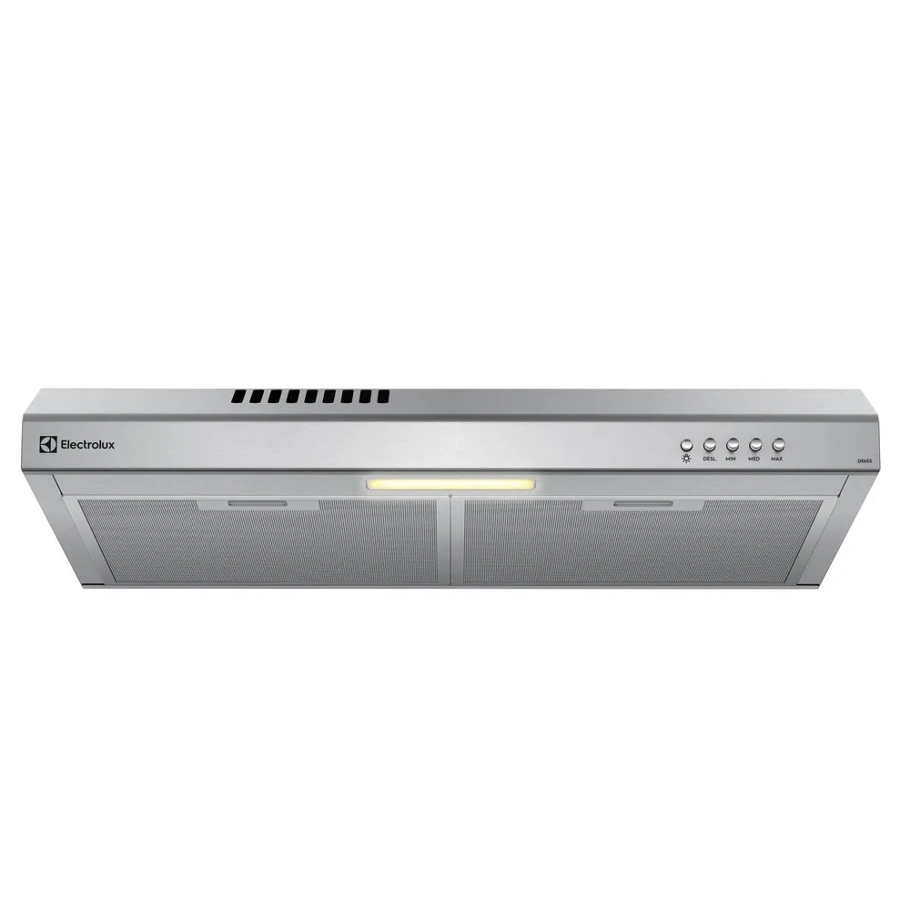 Depurador de Ar Electrolux 60 cm Inox Alto Poder de Sucção, Luz LED e Filtragem Dupla (DE6SS)