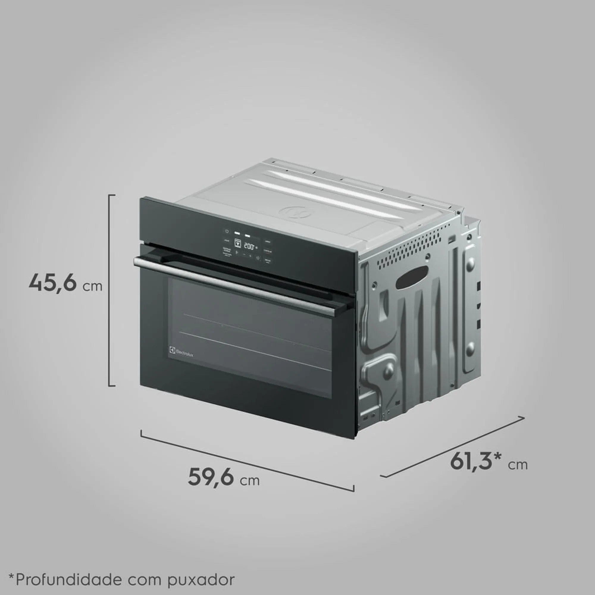 Forno de Embutir Elétrico Electrolux 50L Experience Air Fryer, PerfectCook360 e Painel Touch (OE5EA)
