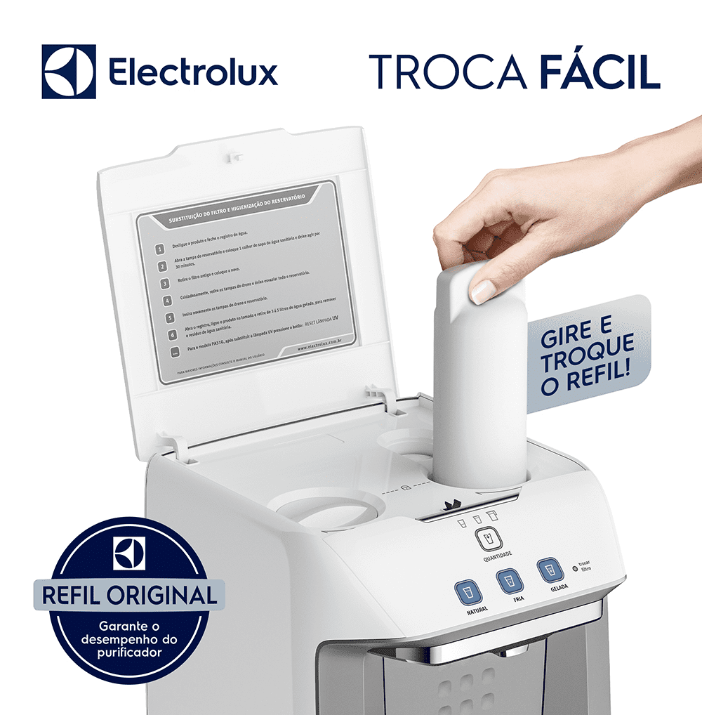 Kit Filtro/Refil Original para Purificador de Água Electrolux PA21G / PA26G / PA31G (6 unidades)