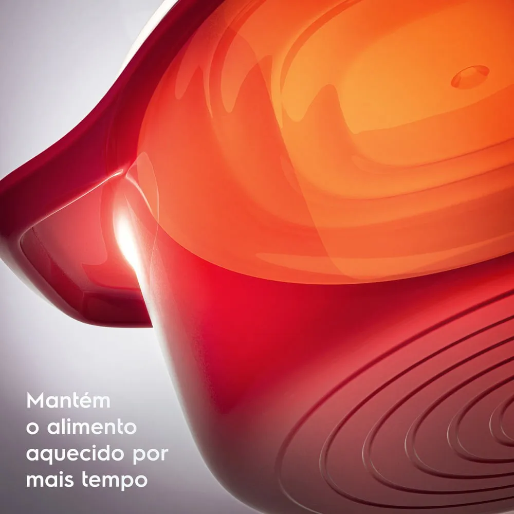 Panela de Ferro Fundido Esmaltado Caçarola Electrolux Expert 24cm Vermelha