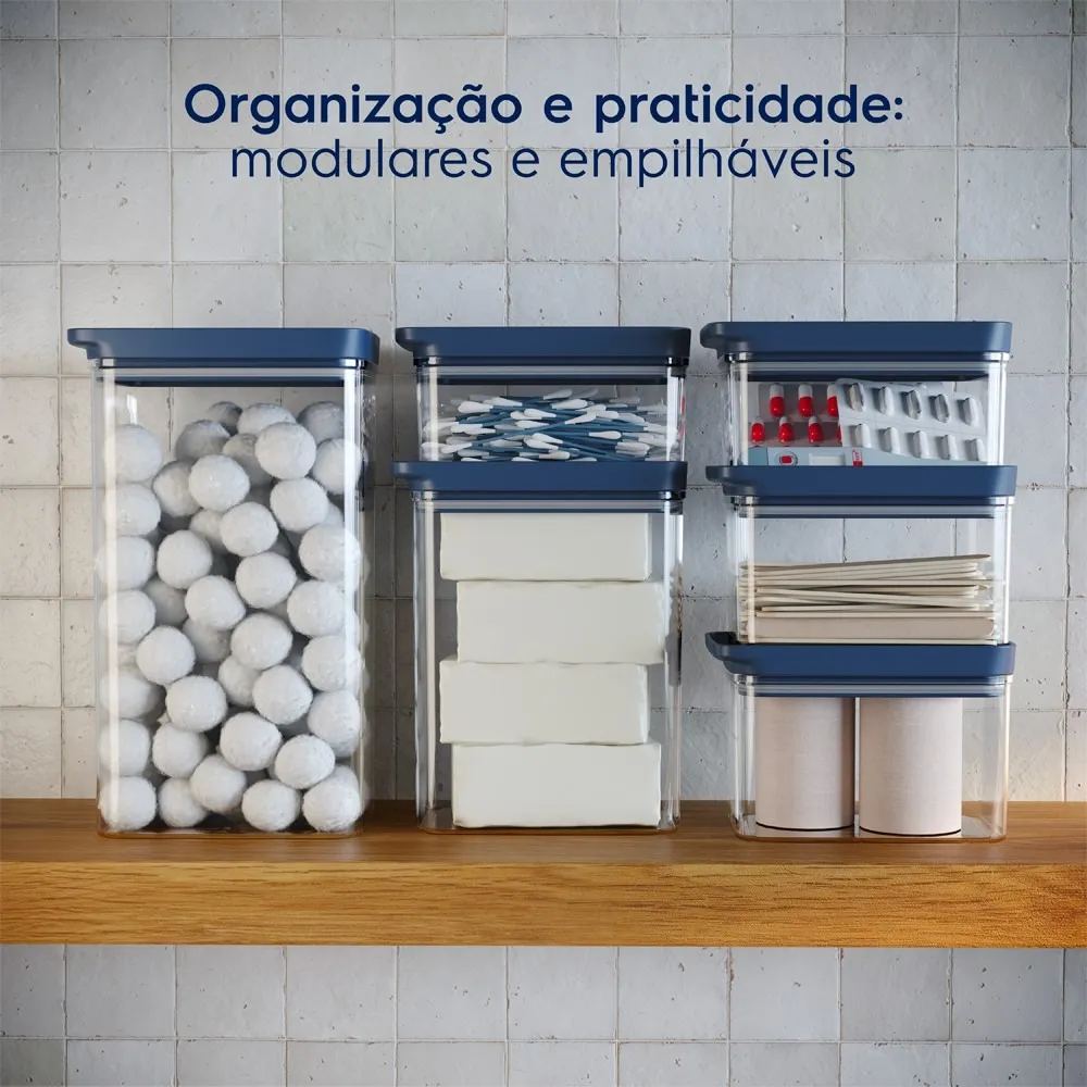 Pote Hermético Organizador Electrolux Experience Empilhável Modular 1,75L